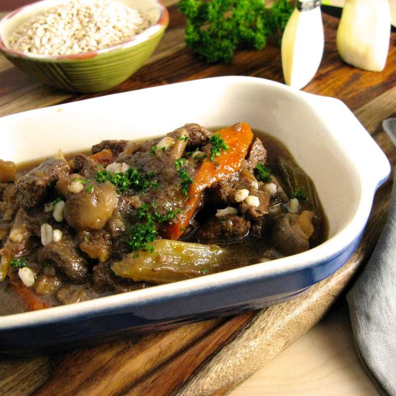 Braised Beef, Mushroom, Barley Pot-au-feu